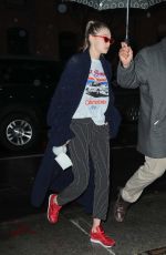 GIGI HADID Out in New York 03/31/2017