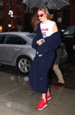 GIGI HADID Out in New York 03/31/2017