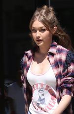 GIGI HADID Out in New York 04/11/2017
