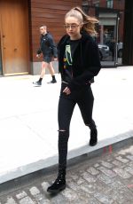 GIGI HADID Out in New York City 04/24/2017