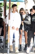HAILEY BALDWIN and Cameron Dallas at Urth Cafe in Los Angeles 04/24/2017