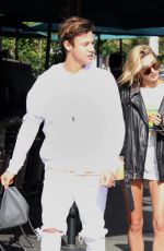 HAILEY BALDWIN and Cameron Dallas at Urth Cafe in Los Angeles 04/24/2017