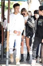 HAILEY BALDWIN and Cameron Dallas at Urth Cafe in Los Angeles 04/24/2017