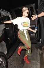 HAILEY BALDWIN Arrives at Nice Guy in West Hollywood 04/21/2017