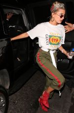 HAILEY BALDWIN Arrives at Nice Guy in West Hollywood 04/21/2017