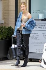HAILEY BALDWIN Leaves Barneys in Los Angeles 04/06/2017