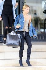 HAILEY BALDWIN Leaves Barneys in Los Angeles 04/06/2017