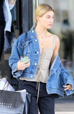 HAILEY BALDWIN Leaves Barneys in Los Angeles 04/06/2017