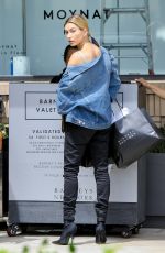 HAILEY BALDWIN Leaves Barneys in Los Angeles 04/06/2017