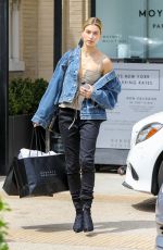 HAILEY BALDWIN Leaves Barneys in Los Angeles 04/06/2017