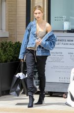 HAILEY BALDWIN Leaves Barneys in Los Angeles 04/06/2017
