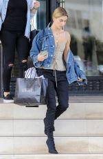 HAILEY BALDWIN Leaves Barneys in Los Angeles 04/06/2017