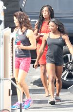 HEATHER MORRIS, LINDSAY ARNOLD, NANCY KERRIGAN and PETA MURGATROYD on the Set of DWTS 04/04/2017
