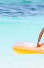 HEIDI KLUM in Bikini at a Beach in Turks and Caicos 04/05/2017