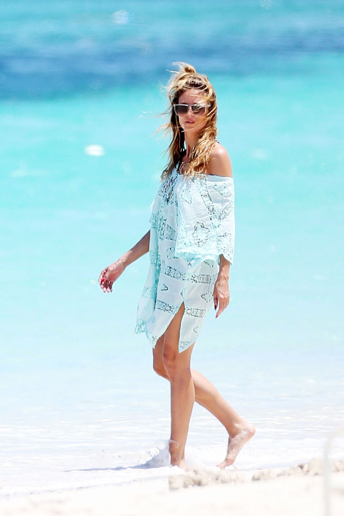 Heidi Klum In Bikini At A Beach In Turks And Caicos 04 05 2017 Hawtcelebs