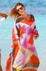 HEIDI KLUM in Bkini on the Beach at Caicos Islands 04/06/2017
