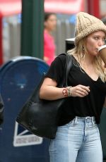 HILARY DUFF Arrives on the Set of Younger in New York 04/17/2017