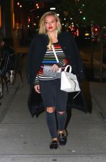 HILARY DUFF Night Out in New York 04/21/2017