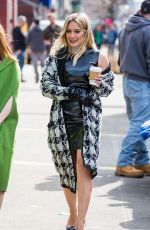 HILARY DUFF on the Set of Younger in New York 04/03/2017