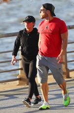 HILARY DUFF Out Jogging on Hudson River in New York 04/17/2017
