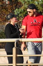 HILARY DUFF Out Jogging on Hudson River in New York 04/17/2017