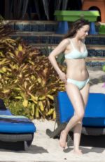 DAKOTA JOHNSON in Bikini on the Beach in Miami 04/03/2017