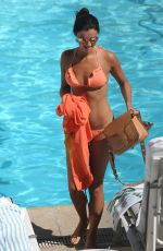 LUCY MECKLENBURGH in Bikini at a Pool at Beverly Hilton Hotel in Beverly Hills 04/20/2017