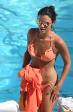 LUCY MECKLENBURGH in Bikini at a Pool at Beverly Hilton Hotel in Beverly Hills 04/20/2017