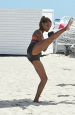 JASMINE TOOKES on the Set of VS Photoshoot in South Beach 04/25/2017