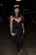 JEMMA LUCY Arrives at San Carlo Restaurant in Manchester 04/21/2017