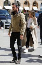 JENNIFER ANISTON and Justin Theroux Leaving Chanel Store in Paris 04/12/2017