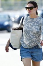 JENNIFER GARNER in Denim Shorts Out in Brentwood 04/21/2017