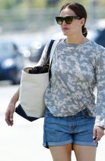 JENNIFER GARNER in Denim Shorts Out in Brentwood 04/21/2017