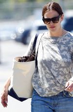 JENNIFER GARNER in Denim Shorts Out in Brentwood 04/21/2017