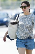 JENNIFER GARNER in Denim Shorts Out in Brentwood 04/21/2017