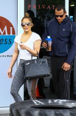 JENNIFER LOPEZ and Alex Rodriguez Leaves a Gym in Miami 04/20/2017