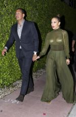 JENNIFER LOPEZ and Alex Rodriguez Out for Dinner in Miami 04/21/2017