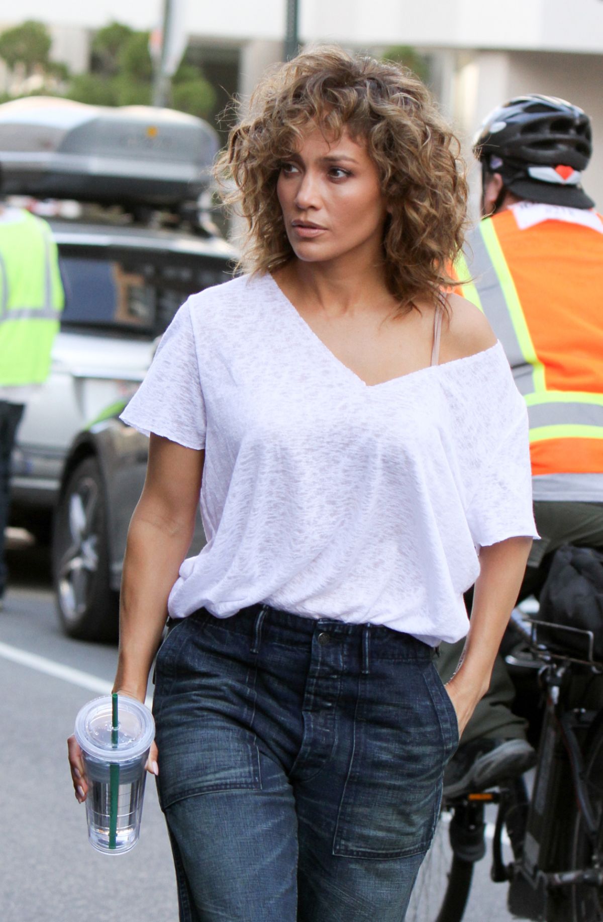 JENNIFER LOPEZ on the Set of Shades of Blue in New York 04/28/2017