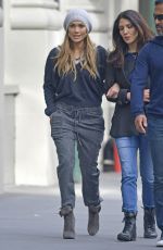 JENNIFER LOPEZ with Her Sister LYNDA Out in New York 04/23/2017