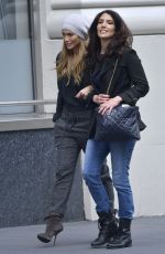 JENNIFER LOPEZ with Her Sister LYNDA Out in New York 04/23/2017