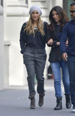 JENNIFER LOPEZ with Her Sister LYNDA Out in New York 04/23/2017