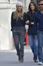 JENNIFER LOPEZ with Her Sister LYNDA Out in New York 04/23/2017