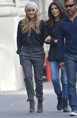 JENNIFER LOPEZ with Her Sister LYNDA Out in New York 04/23/2017