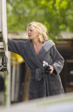 JENNIFER MORRISON on the Set of Back Roads 04/19/2017
