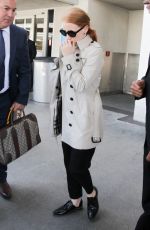 JESSICA CHASTAIN at LAX Airport in Los Angeles 04/23/2017