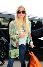 JESSICA SIMPSON at Los Angeles International Airport 04/18/2017