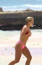JESSICA WOODLEY in Bikini at a Beach in Barbados 04/01/2017