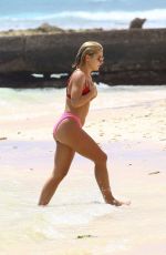 JESSICA WOODLEY in Bikini at a Beach in Barbados 04/01/2017