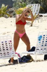 JESSICA WOODLEY in Bikini at a Beach in Barbados 04/01/2017