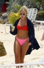 JESSICA WOODLEY in Bikini at a Beach in Barbados 04/01/2017